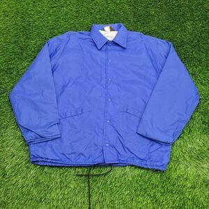 Vintage 70s Windbreaker Coach Jacket Large 25x28 Baggy USA